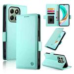 For Honor X6b Side Buckle Magnetic Frosted Leather Phone Case(Mint Green)