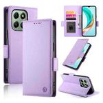 For Honor X6b Side Buckle Magnetic Frosted Leather Phone Case(Purple)