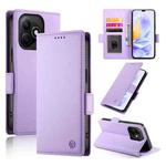 For Honor X60i Side Buckle Magnetic Frosted Leather Phone Case(Purple)