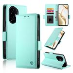 For Honor 300 Pro / 300 Ultra Side Buckle Magnetic Frosted Leather Phone Case(Mint Green)