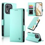 For Honor 400 Lite Side Buckle Magnetic Frosted Leather Phone Case(Mint Green)