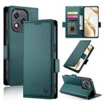 For Honor 400 Lite Side Buckle Magnetic Frosted Leather Phone Case(Dark Green)