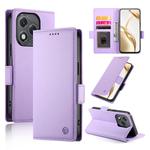 For Honor 400 Lite Side Buckle Magnetic Frosted Leather Phone Case(Purple)