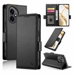 For Honor 400 Global 156.5mm Side Buckle Magnetic Frosted Leather Phone Case(Black)