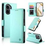 For Honor 400 Global 156.5mm Side Buckle Magnetic Frosted Leather Phone Case(Mint Green)