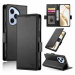 For Honor 400 Pro Global 160.8mm Side Buckle Magnetic Frosted Leather Phone Case(Black)