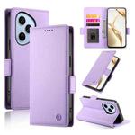 For Honor 400 Pro Global 160.8mm Side Buckle Magnetic Frosted Leather Phone Case(Purple)