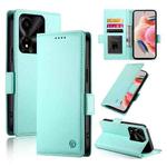For Honor X5c Plus Side Buckle Magnetic Frosted Leather Phone Case(Mint Green)