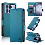 For Redmi K70 Ultra Side Buckle Magnetic Frosted Leather Phone Case(Blue)