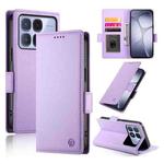 For Redmi K70 Ultra Side Buckle Magnetic Frosted Leather Phone Case(Purple)