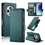 For Redmi 14C 4G Side Buckle Magnetic Frosted Leather Phone Case(Dark Green)