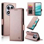For Redmi Note 14 Pro 4G Side Buckle Magnetic Frosted Leather Phone Case(Rose Gold)