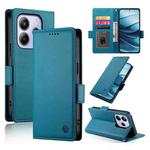 For Redmi Note 14 4G 164.84mm Side Buckle Magnetic Frosted Leather Phone Case(Blue)