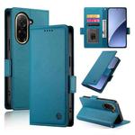 For Redmi A5 4G 171.7mm / Xiaomi Poco C71 Side Buckle Magnetic Frosted Leather Phone Case(Blue)