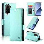 For Redmi A5 4G 171.7mm / Xiaomi Poco C71 Side Buckle Magnetic Frosted Leather Phone Case(Mint Green)