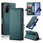 For Redmi A5 4G 171.7mm / Xiaomi Poco C71 Side Buckle Magnetic Frosted Leather Phone Case(Dark Green)