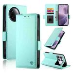 For Redmi K80 / K80 Pro Side Buckle Magnetic Frosted Leather Phone Case(Mint Green)