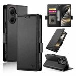 For Redmi  Turbo 4 Pro / Xiaomi Poco F7 Side Buckle Magnetic Frosted Leather Phone Case(Black)