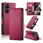 For Redmi  Turbo 4 Pro / Xiaomi Poco F7 Side Buckle Magnetic Frosted Leather Phone Case(Wine Red)