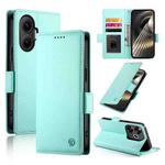 For Redmi  Turbo 4 Pro / Xiaomi Poco F7 Side Buckle Magnetic Frosted Leather Phone Case(Mint Green)