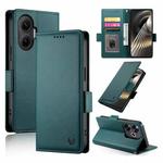 For Redmi  Turbo 4 Pro / Xiaomi Poco F7 Side Buckle Magnetic Frosted Leather Phone Case(Dark Green)