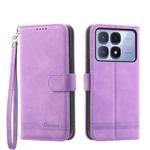 For Redmi K70 Ultra Dierfeng Dream Line TPU + PU Leather Phone Case(Purple)