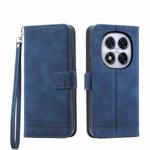 For Redmi Note 14 Pro 4G Dierfeng Dream Line TPU Hybrid PU Leather Phone Case(Blue)