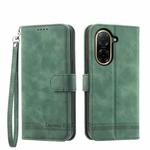 For Redmi A5 4G 171.7mm / Xiaomi Poco C71 Dierfeng Dream Line TPU Hybrid PU Leather Phone Case(Green)