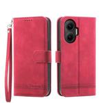 For Redmi Turbo 4 Pro / Xiaomi Poco F7 Dierfeng Dream Line TPU Hybrid PU Leather Phone Case(Red)