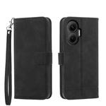 For Redmi Turbo 4 Pro / Xiaomi Poco F7 Dierfeng Dream Line TPU Hybrid PU Leather Phone Case(Black)