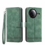 For Redmi K80 / K80 Pro Dierfeng Dream Line TPU Hybrid PU Leather Phone Case(Green)