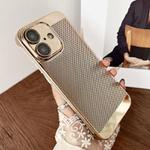 For iPhone 16 Plus Electroplated PC Frameless Cooling Phone Case(Gold)