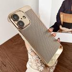 For iPhone 16 Electroplated PC Frameless Cooling Phone Case(Gold)