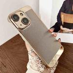 For iPhone 14 Electroplated PC Frameless Cooling Phone Case(Gold)