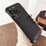 For iPhone 13 Pro Max Electroplated PC Frameless Cooling Phone Case(Black)