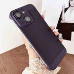 For iPhone 15 Frameless Oil Spray PC Cooling Phone Case(Purple)