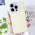 For iPhone 16 Pro PC Hybrid Liquid Silicone Jelly Phone Case(Light Yellow)