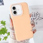 For iPhone 16 Plus PC Hybrid Liquid Silicone Jelly Phone Case(Orange)