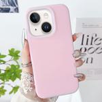 For iPhone 15 Plus PC Hybrid Liquid Silicone Jelly Phone Case(Pink)