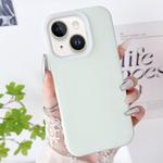 For iPhone 15 Plus PC Hybrid Liquid Silicone Jelly Phone Case(Light Green)