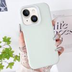 For iPhone 14 Plus PC Hybrid Liquid Silicone Jelly Phone Case(Light Green)