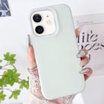 For iPhone 12 PC Hybrid Liquid Silicone Jelly Phone Case(Light Green)