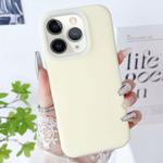 For iPhone 11 Pro PC Hybrid Liquid Silicone Jelly Phone Case(Light Yellow)