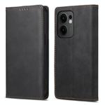 For OPPO Reno13 F 4G / 5G Business Solid Color Magnetic RFID Leather Phone Case(Black)