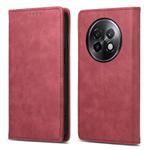For Realme 13+ Business Solid Color Magnetic RFID Leather Phone Case(Red)