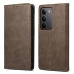 For Realme C75 / Realme 14x Business Solid Color Magnetic RFID Leather Phone Case(Brown)