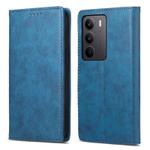 For Realme C75 / Realme 14x Business Solid Color Magnetic RFID Leather Phone Case(Blue)