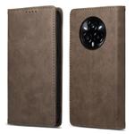 For Realme 14 Pro Business Solid Color Magnetic RFID Leather Phone Case(Brown)
