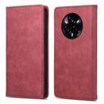 For Realme 14 Pro+ Business Solid Color Magnetic RFID Leather Phone Case(Red)