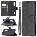 For OPPO Find X2 Pro Retro Lambskin Texture Pure Color Horizontal Flip PU Leather Case, with Holder & Card Slots & Wallet & Lanyard(Black)